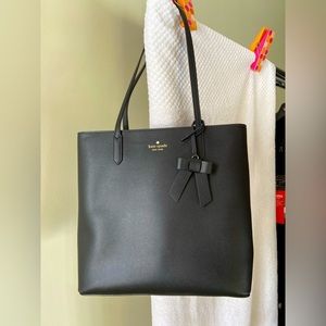 NEW! Kate Spade Black Leather Tote